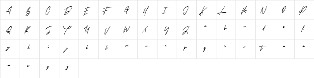 Armstrong Free Regular  glyph index