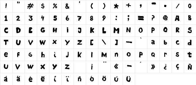 HOSTIAS1.1 Normal  glyph index