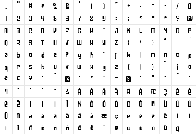 HOUSE3009 Medium  glyph index