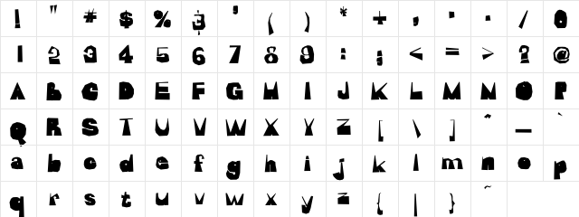 AdLib Regular  glyph index