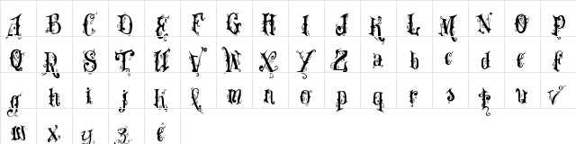 VTKS Dear Love Regular  glyph index