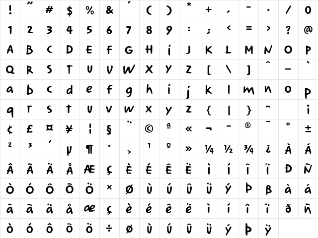 AdPro LT Std Black  glyph index