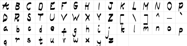 Aksioma Regular  glyph index