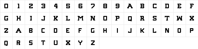 rails Regular  glyph index