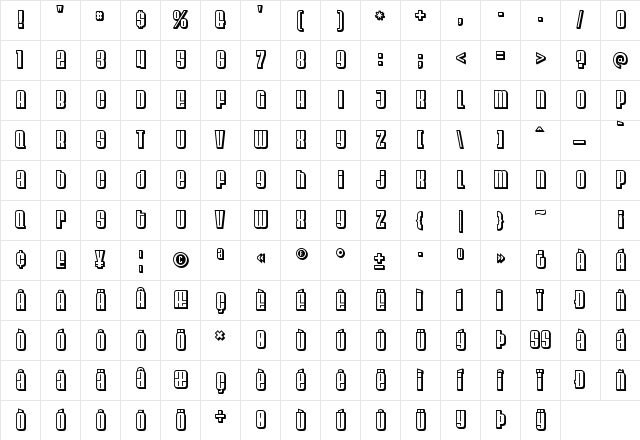 Velvenda Chill  glyph index