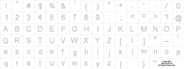 Woven Brick outline Regular  glyph index