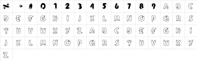 Alpha Sausage Regular  glyph index
