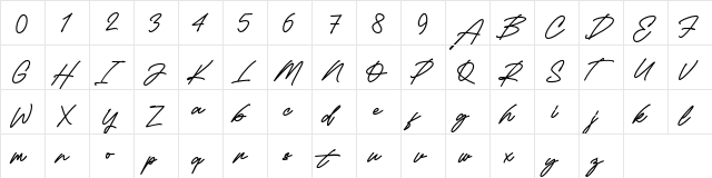 Vancouver FREE Regular  glyph index