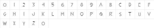 CARTOoN SKETCH Regular  glyph index