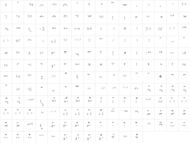 Dotty 2PartTwo  glyph index