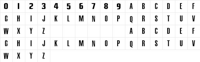 NBA Pistons Regular  glyph index
