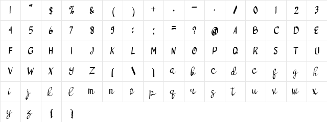 bright light Regular  glyph index