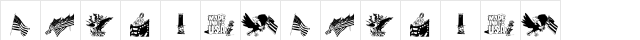 KR All American Regular  glyph index