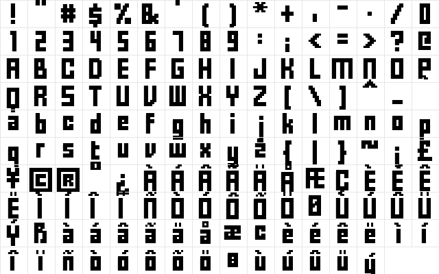 FFF Forward Regular  glyph index