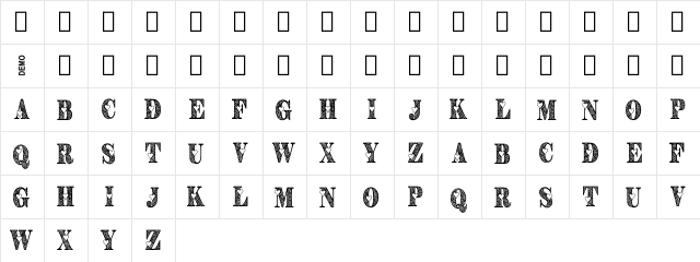 Valtin Demo  glyph index
