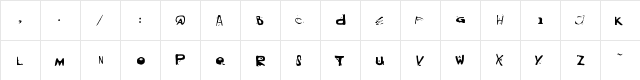 New Regular  glyph index