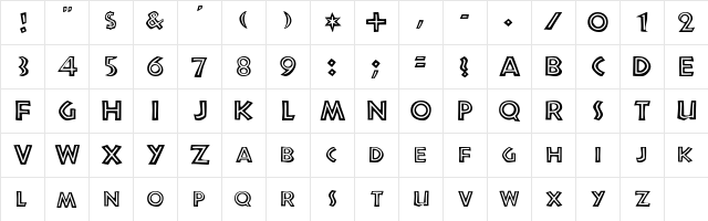 CantinaSCapsSSK Regular  glyph index