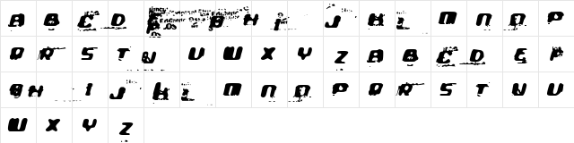 The Ultra Regular  glyph index