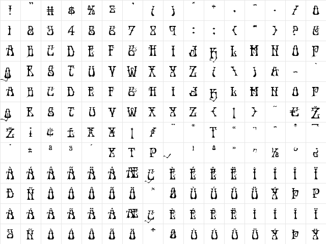 Instant Zen Expanded Expanded  glyph index