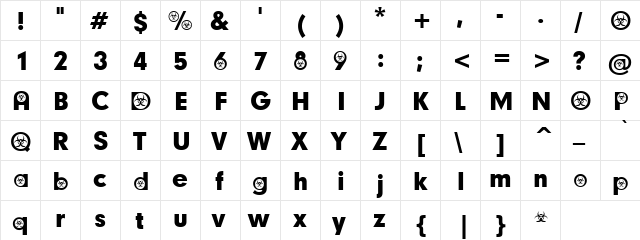 Fat Sam Regular  glyph index