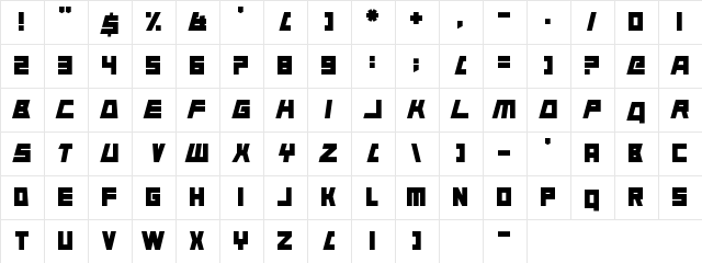 Animal Silence Regular  glyph index