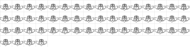 LMS Inside My Claddah Regular  glyph index