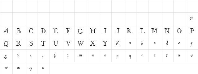 Interlude Demo Regular  glyph index