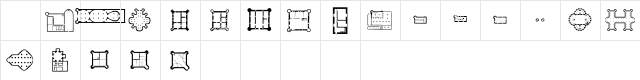 Floorplans Demo Regular  glyph index