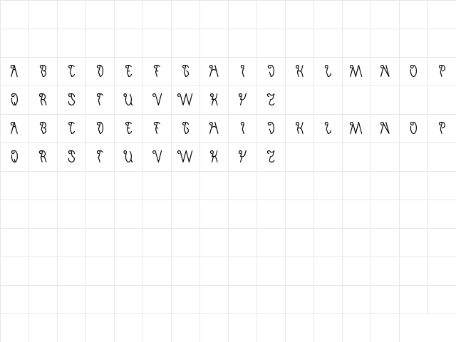 invisible man Regular  glyph index