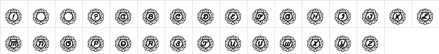 RMCalli2 Regular  glyph index