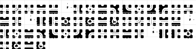 Motorcity Regular  glyph index
