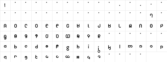 Moloky Regular  glyph index