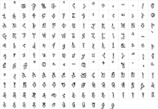 LTTiger InWaitOne Medium  glyph index