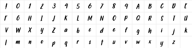 Travel Goals Regular  glyph index