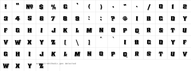 LHF Old Stock 1 Shadow Regular  glyph index