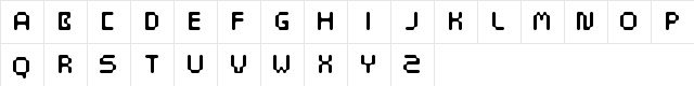 mustbewhat Regular  glyph index