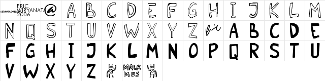 Malkmus_erc_001 Regular  glyph index