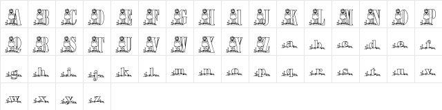 JNKGARDEN Regular  glyph index