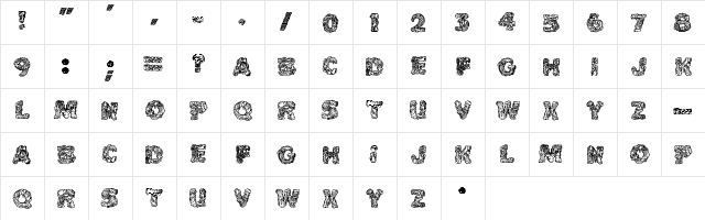 Cake Frosting Decorative  glyph index