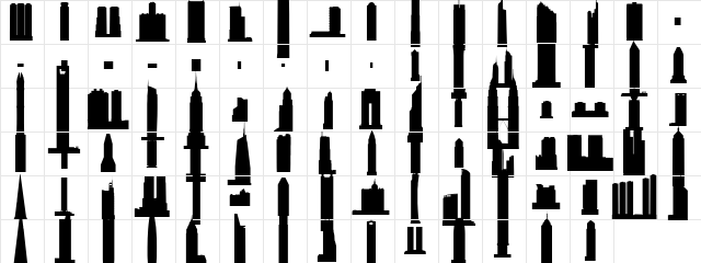 Highrise Heavan Regular  glyph index