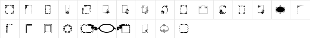 FramesAndBorders Regular  glyph index