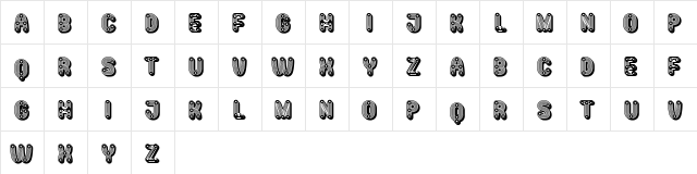 Mangalica Regular  glyph index