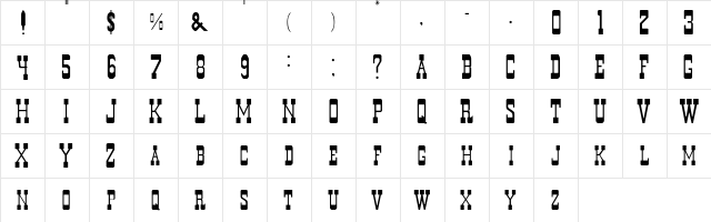 Murdano Regular  glyph index