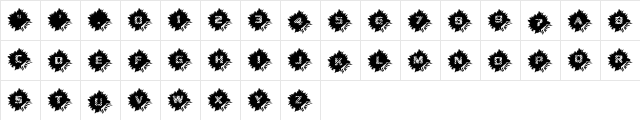 Dead Circuit Regular  glyph index