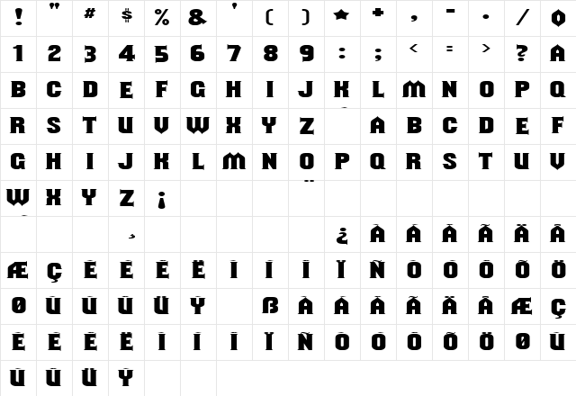 Should've Known Regular  glyph index