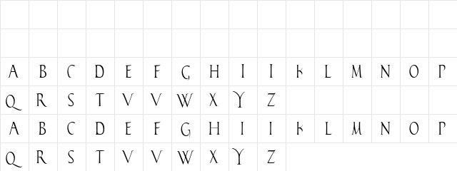 Falconis Regular  glyph index