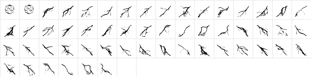 Lightning Bolts Normal  glyph index