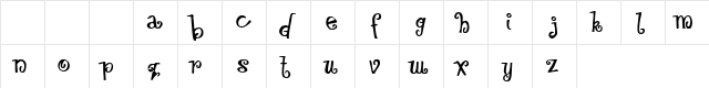 Floozy Regular  glyph index