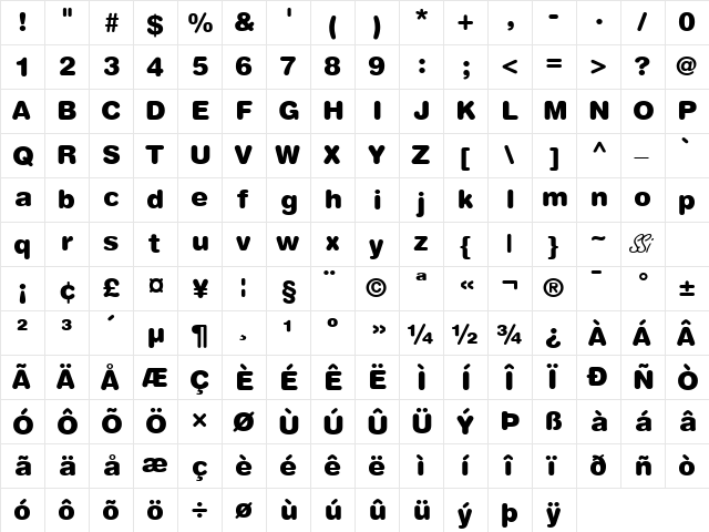 Context Rounded Black SSi Black  glyph index