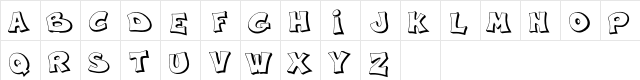 Comic Boom Bubble_DEMO Regular  glyph index
